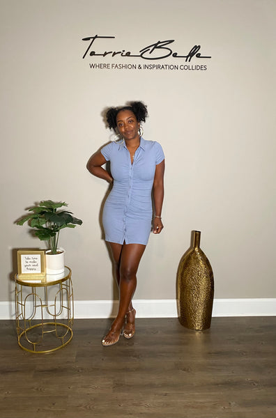 So Fetch Dress (pale blue)